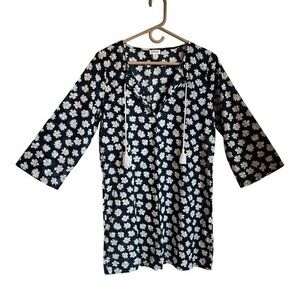 JCrew floral tunic peasant top flower ￼XS